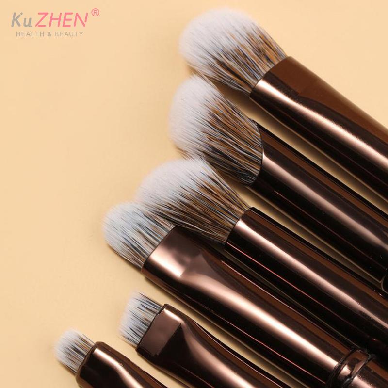 6 Stück Mini Reise-Make-up-Pinsel Set Mit Box Tragbar Kosmetik Puder Foundation Rouge Verblenden Concealer Pinsel Make-up Werkzeuge
