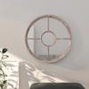 Day and Night - Day and Night Sand-colored Round Iron Mirror for Indoor Use 60x4 Cm