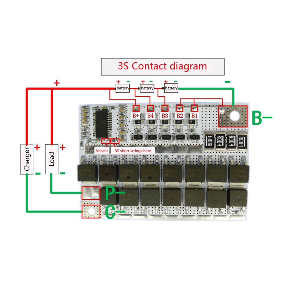 Original BMS 3S 4S 5S 3.7V 100A Ternary Lithium Battery Protection Circuit Board Li-polymer Charging
