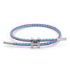 Bracciale in Acciaio a Forma di H: Acciaio Inossidabile Regolabile, Oro 3D, Impermeabile, Resistente al Sudore, Design a Corda