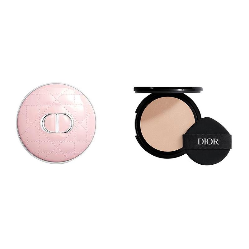 DIOR Cushion Two-piece set: Long-lasting Cushion Foundation (Satin) #0.5N 12g+cushion shell серебряный