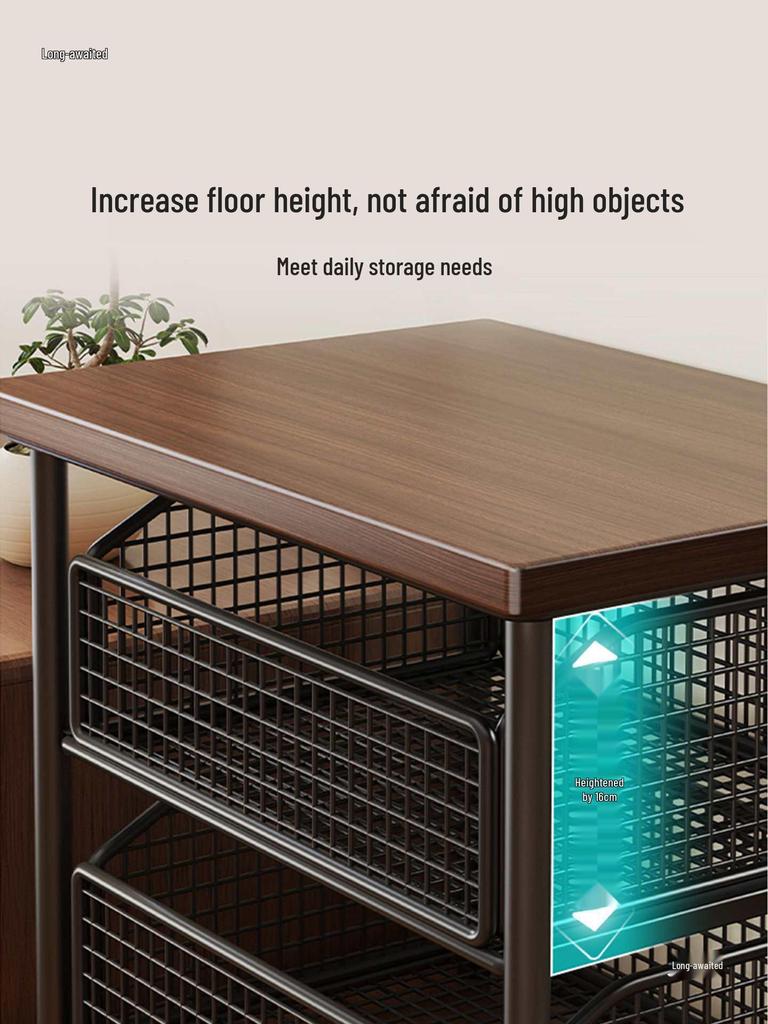 Drawer-Style Coffee Machine & Tea Bag Storage Rack for Countertops