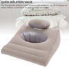 Inflatable Leg Elevation Pillow PVC Flocking Ergonomic Inflatable Leg Rest Wedge for Reading Playing Games Sleeping On Your Stomach