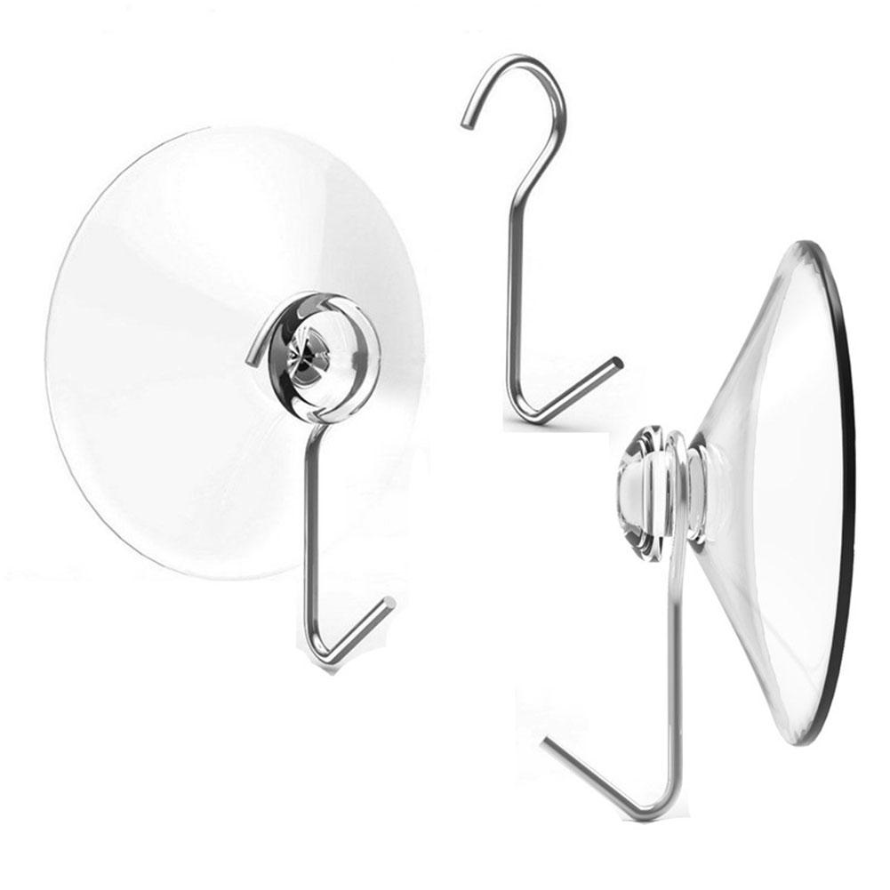 Suction Cup Hooks Transparent Suction Cups With Metal Hooks Home Kitchen Bathroom Wall Hooks Towel Hanger Utility Hook