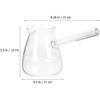 Garneck 2pcs Glass Turkish Coffee Pot 450ml Clear Coffee Pot with Side Handle Teapot Small Milk Kettle Boiling Hot Chocolate Maker Butter Melting Pot