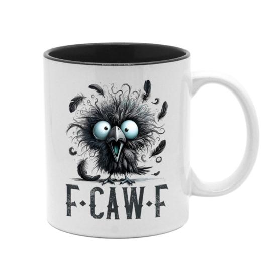 Personlig F-Caw-F Kyllingkrus 15oz Keramisk Kaffekopp Morsom Hane Gårdsdyr Humor Krus Gjenbrukbart Oppvaskmaskin Mikrobølgeovn Sikker Drikkeglass