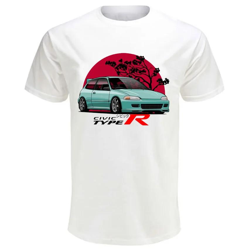 

Hip Hop Japan Style Men Short Sleeve JDM Mugen Power T-Shirt Honds Civic Type R EG EK Car Classic T shirts Boy Casual White Tees L