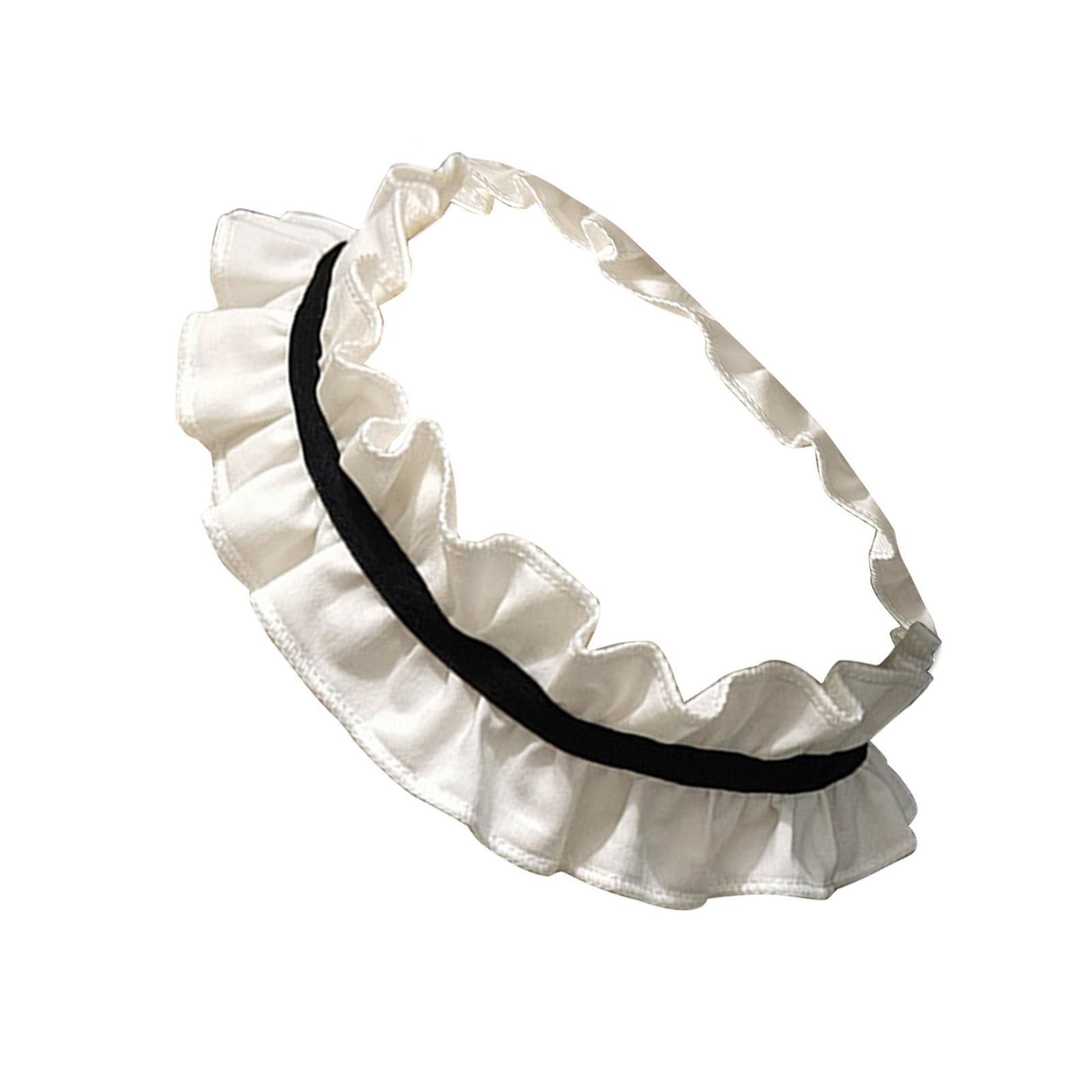 

Викторианский регулируемый завязывающийся ложный воротник с оборками, жабо для шеи, шаль-чокер с лентой для женских платьев, костюмная шейная деталь 1