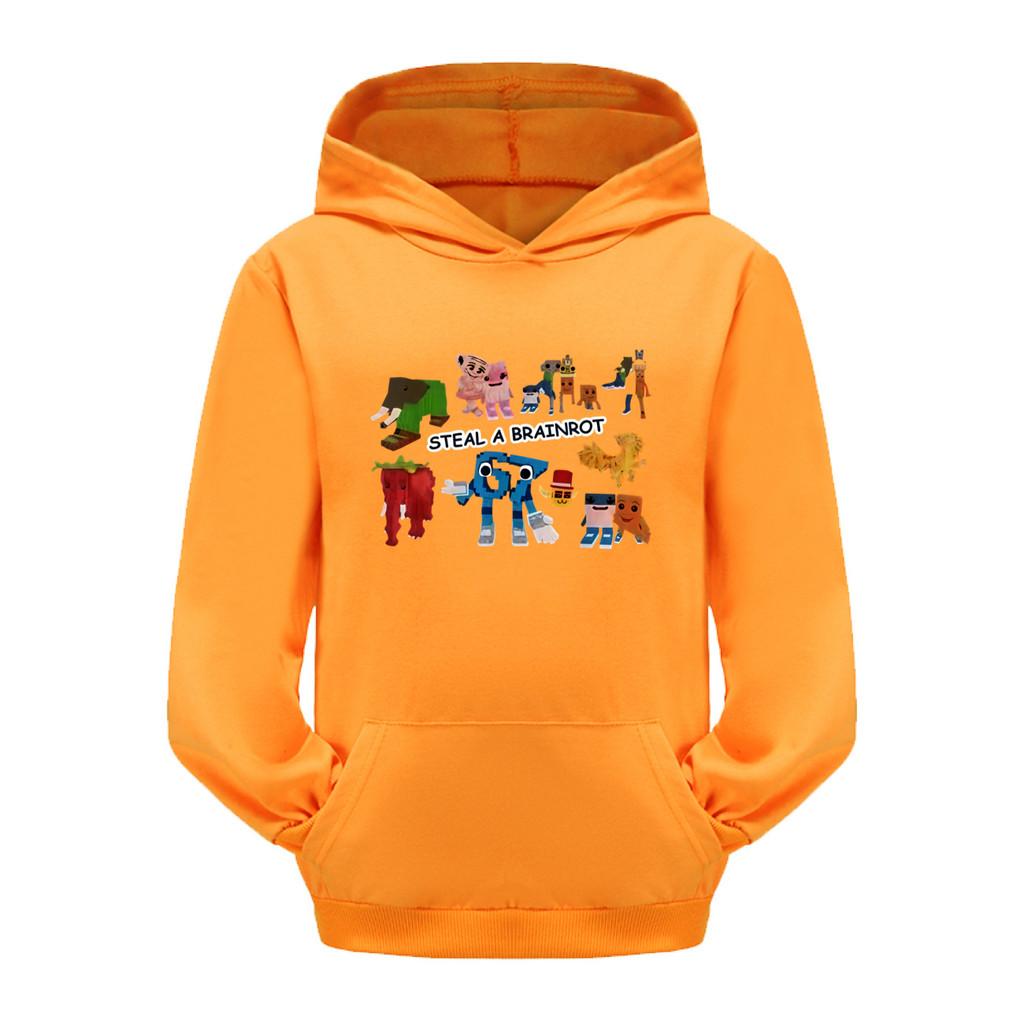 5214 Dětské chlapecké dívčí mikiny s dlouhým rukávem a potiskem Steal a Brainrot 67 Six Seven