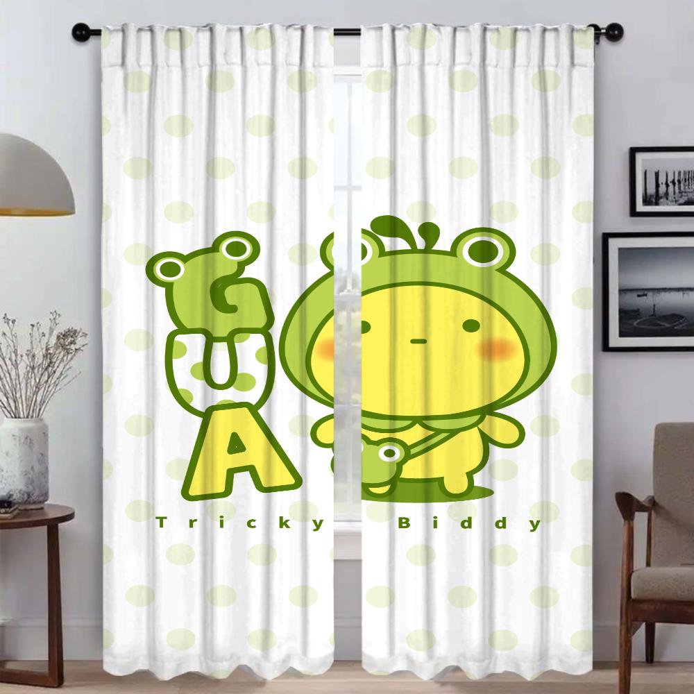 Tricky Biddy Curtains for Living Room Curtain Home Interior Curtains 2 Pieces Tulle for Bedroom Shades Halloween Decoration