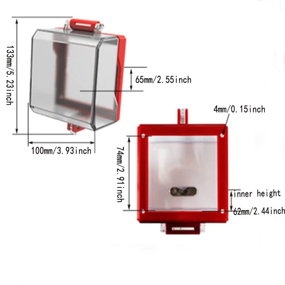 Red Transfer Switch Protective Cover Transparent Power Wall Switch Lock Cover  Electrician