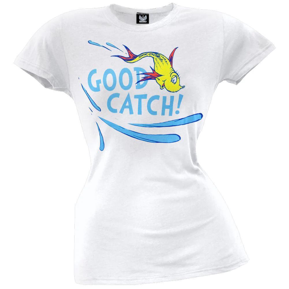 Dr. Seuss - Good Catch Juniors T-Shirt - One Fish Two Fish M