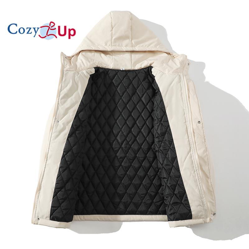 Cozy Up Men's Windproof and Waterproof Hooded Cotton Large Size Jacket