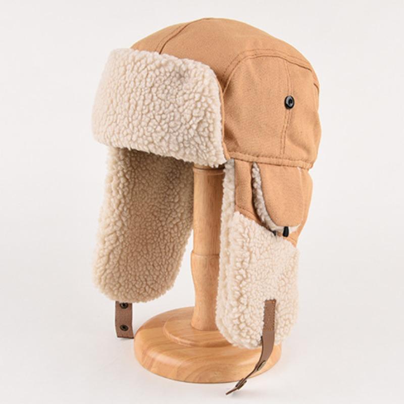 Thunderbolt Hat Men and Women Winter Padded Thickened Ear Protection Cap Cycling Outdoor Ski Ins Warm Cold Cotton Cap