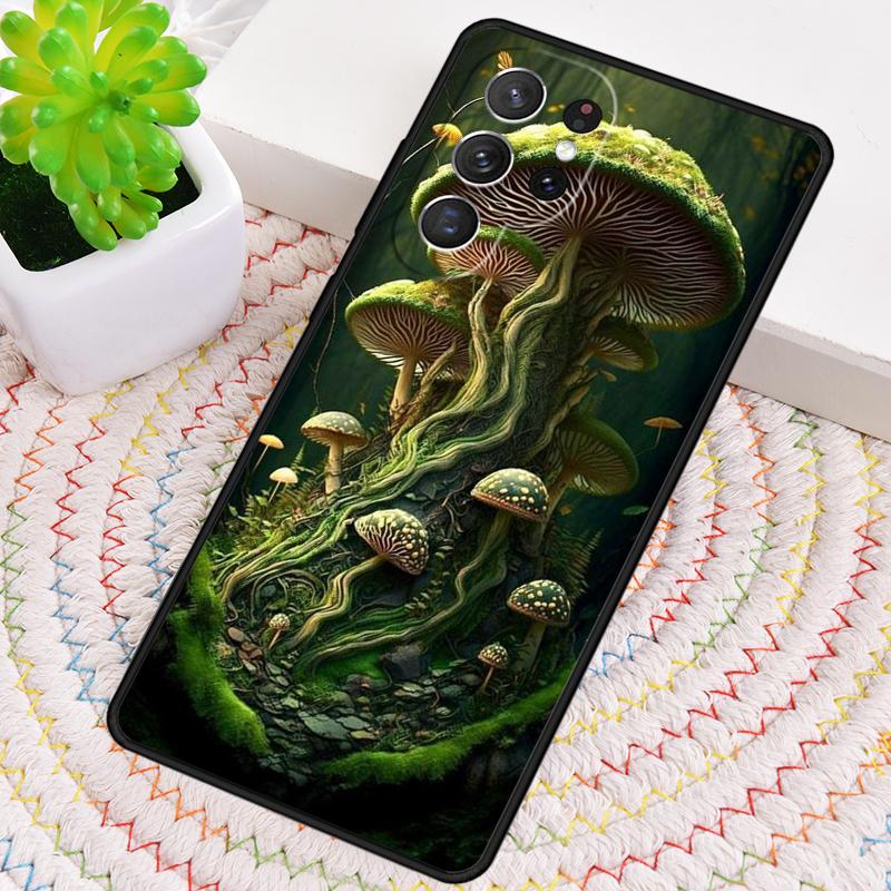 Mushroom Wall Art Silicone Phone Case For Samsung Galaxy Note 10 Pro S26 S25 S24 S23 S22 S21 Plus S25Ultra Capa Cover