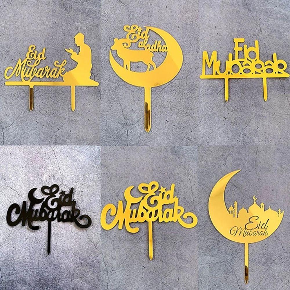 Acrylic Eid Mubarak Cake Toppers Paper, Party & Kids Craft Supplies ...