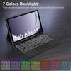Samsung Tablet A9 Plus 11-Inch Leather Protective Case with Seven-Color Backlit Touchpad Bluetooth Keyboard and Pen Slot