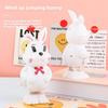 Bow Cute Cartoon White Rabbit Wind Up Toy For Kids Learning Playtime And
