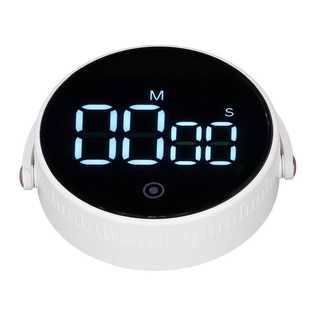 Desktop Timer Minimalist Round 3 Level Volume Adjustable Digital Countdown with Ultra Clear Display