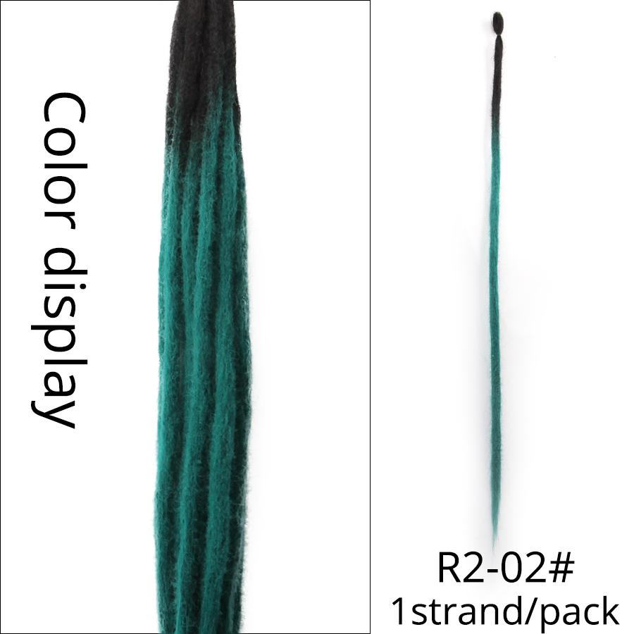 Estensioni Dreadlock fatte a mano al 100% Moda Reggae Capelli 20 pollici Morbidi Dreadlock all'uncinetto Trecce Capelli Ombre Colore 5 Pz / lotto