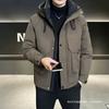 Down Jacket Men's Clothing Winter Thickened New Short Trend Handsome Fashion Sense Hooded Jacket
