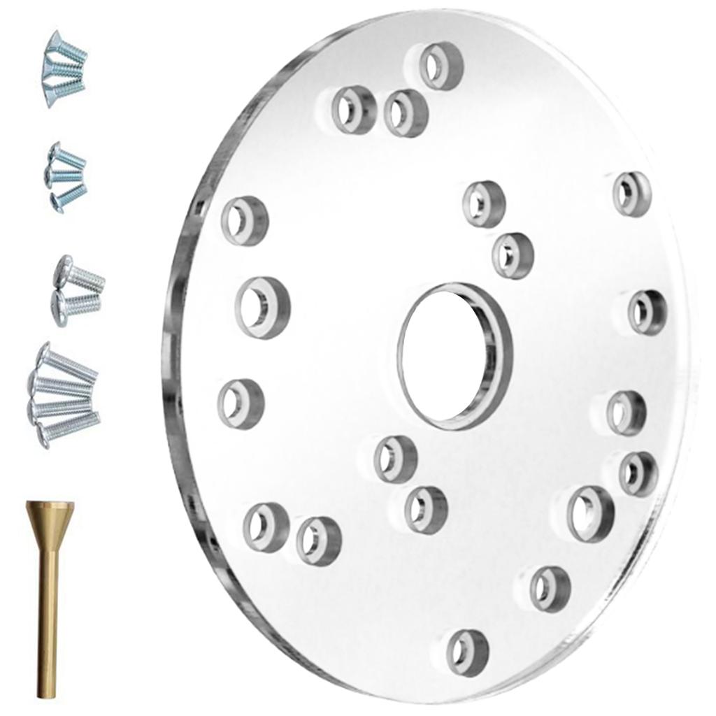 High Clarity Acrylic Router Base Plate With Brass Locating Pin For Precise Alignment for Multiple Router Models