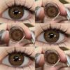 Eyeshare Colorful Contact Lens 2pcs Wusu Series Brown Lens Black Beauty Pupils Natural Look Yearly Contacts