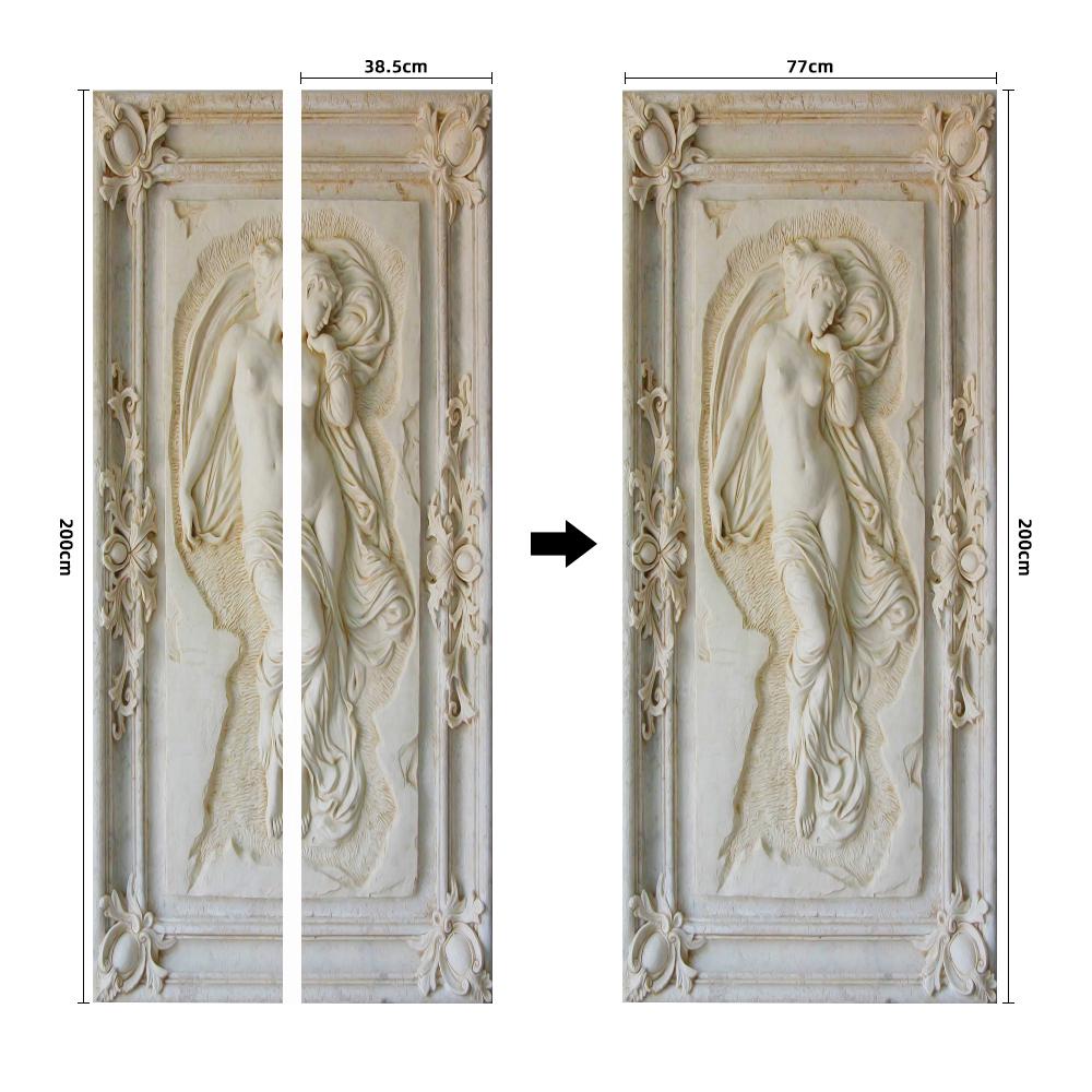 

Статуя Дверь Стикер Дом Домашняя Дверь Стикер Стена Искусства Дверь Холодильник Стикер Плакат Творческий 3D