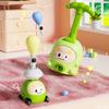 Luftbetriebenes Ballonauto-Spielzeug mit Zeichentrickschwein, Dinosaurier, Manuelle Pumpe, 2-in-1 Enten-Dichtungs-Ballonauto-Werfer
