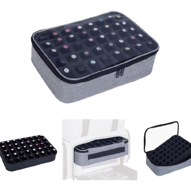 Unique Nail Varnish Organizer Pouch Soft Sponge Padding Detachable Dividers Practical Polyester Makeup Storage Solution