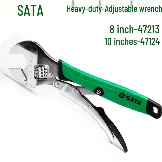 SATA Adjustable Open-End Labor-Saving Wrench (47213-47214) 8 inch