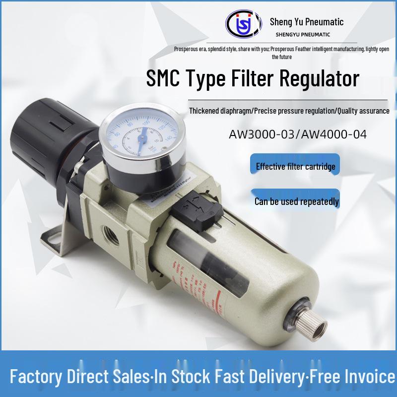 Pneumatic Pressure Reducing Valve AW3000-02, Filter Regulator AW3000-03, Oil-Water Separator Regulator