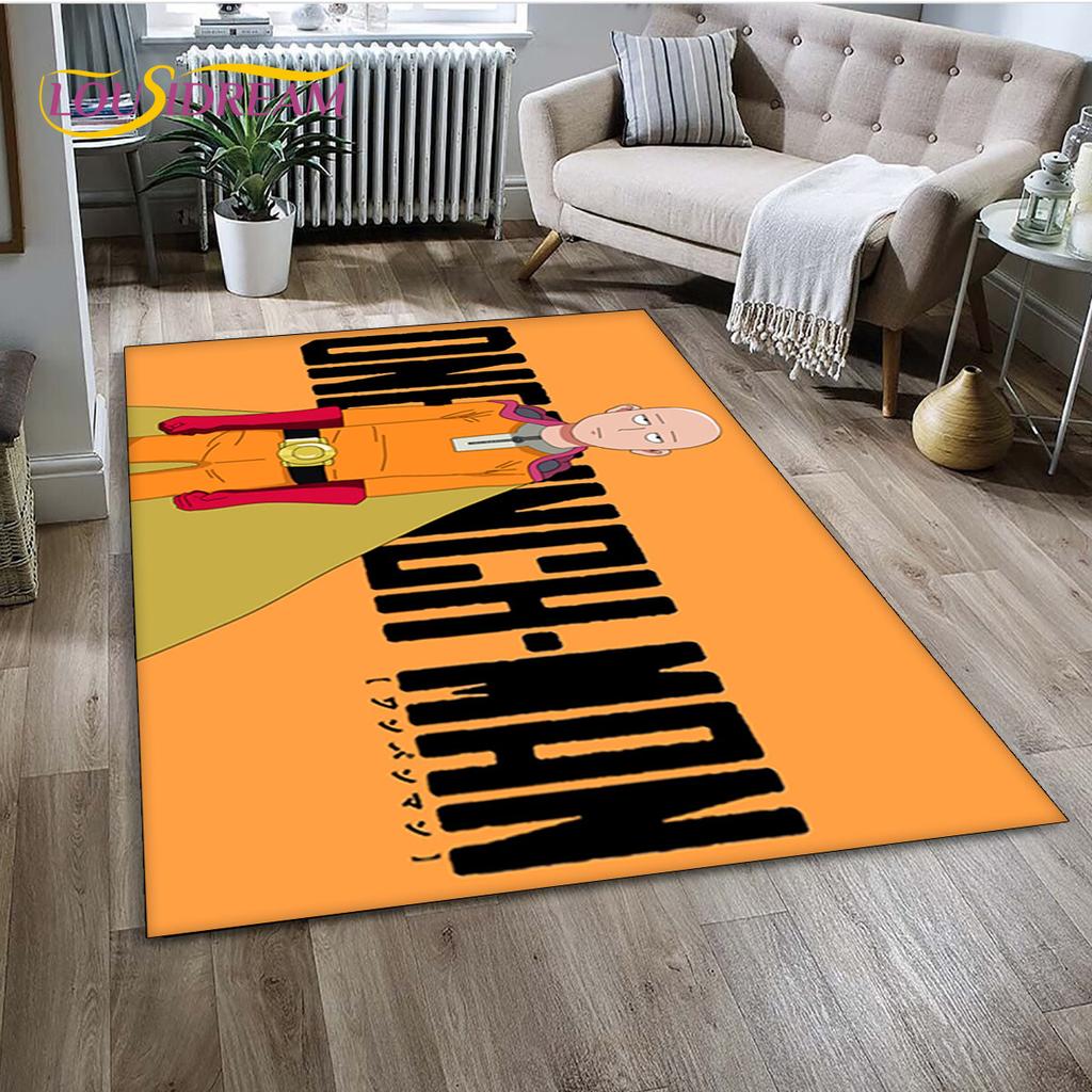 3D ONE PUNCH MAN Anime Cartoon  Area Rug,Carpet Rug for Living Room Bedroom Sofa Doormat Decoration, Kid Play Non-slip Floor Mat