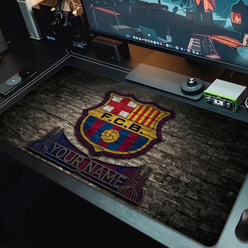 FC Barcelona Print Cushion Non-slip Laptop Tablet Big Mousepad XXL Mat Mini PC Playmat With Lock Edge