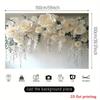 2D Elegant White Hanging Floral Background for Valentine's Day & Couple Photoshoots
