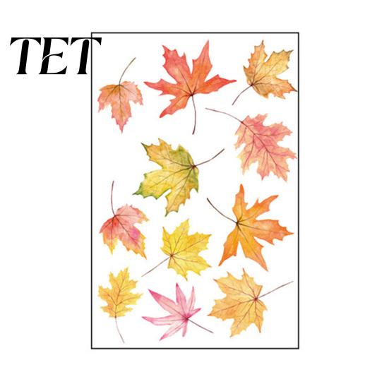 Removable Maple Leaf Decals 9 Sheets Fall Woodland Animals Window Clings, Autumn Pumpkin Scene Layout Supplies Squirrel Fox Rabbit Glass Sticker, Anti