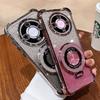 X 9a 9b Magic5Lite 5G Case Luxury Magnetic Bracket Shockproof Cover For Honor Magic6 Magic5 Lite Case with Holder Shiny Glitter