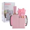 Silicone Kitchenware 19-Piece Set: Non-Stick Pan, Spatula, Soup Spoon, Knife Set with Storage Bucket