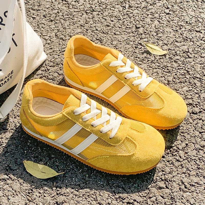 Lightweight and breathable mesh Forrest Gump shoes soft-soled sports board shoes women's summer 2025 new retro thin German training shoes