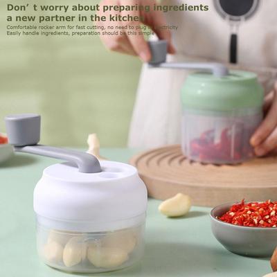 1pc Multifunctional Vegetable Chopper Small Food Processor Manual Tool Food Hand-Cranked Mincer J0J1