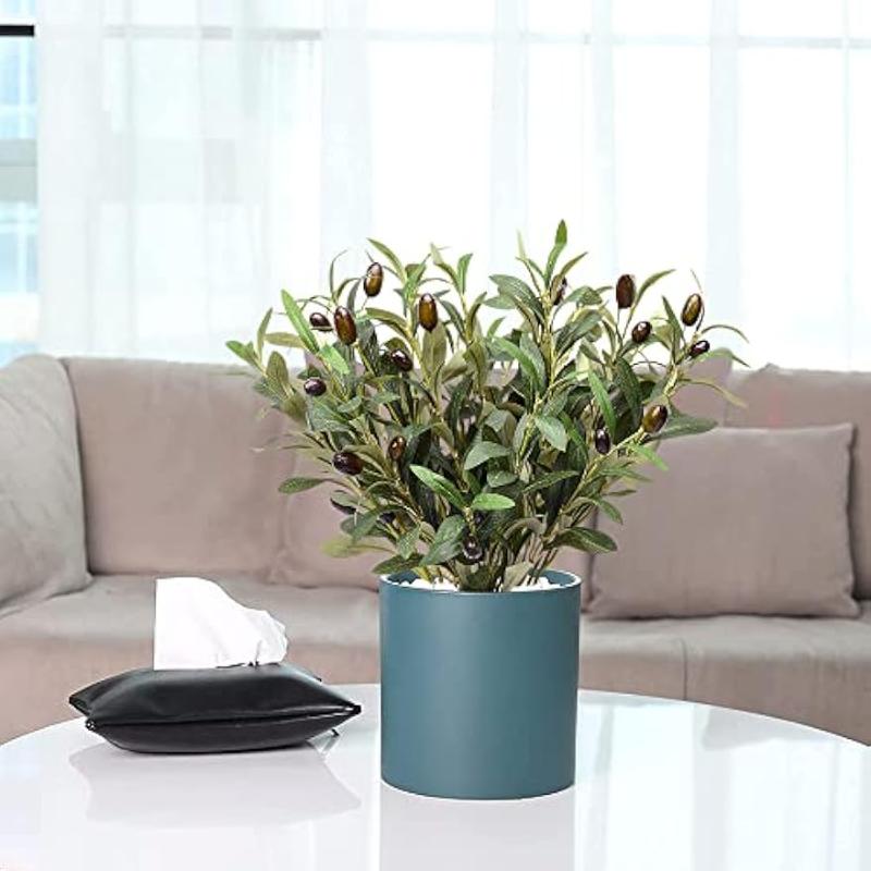2/6/9PCS Olive Branches Artificial Plants Greenery Stems Olive Leaves Fake Fruits Silk Plants