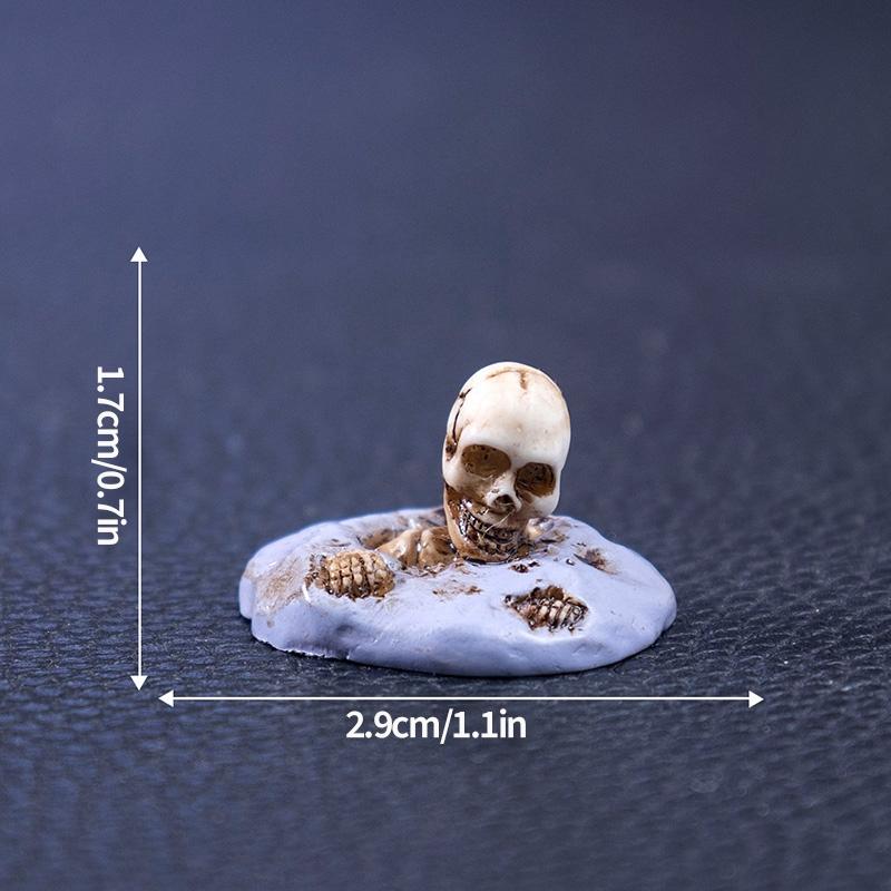 Halloween Decorations Skull Bat Mini Figurines Ornament Desktop Landscape Figurine Decoration