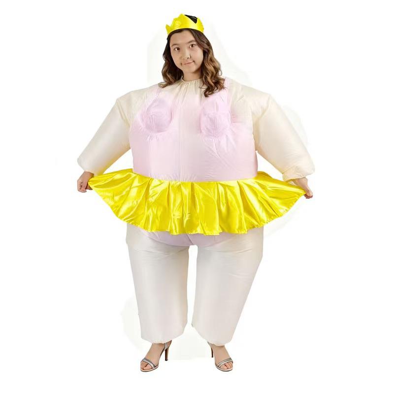 Надувная толстая кукла на Хэллоуин Мультяшный балетный костюм - Забавный костюм для вечеринки XXS