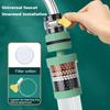 6 Schichten Wasserhahnreiniger Universeller Wasserhahnfilter Spritzwassergeschützt 360 Grad Drehung Wassersparender Sprudler für Zuhause Küche Badezimmer
