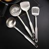 Thickened Brushed Stainless Steel Ladle with Long Handle - High Temperature Resistant, Customizable Logo, Perfect for Hot Pots.