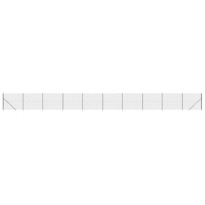 VidaXL Clôture en Treillis Métallique et Ancrage, Panneau de Clôture Décoratif, Barrière de Protection Jardin Patio 154283