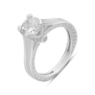 Silver Ring with Cubic Zirconia, Product Weight 4.56 G (2186687)