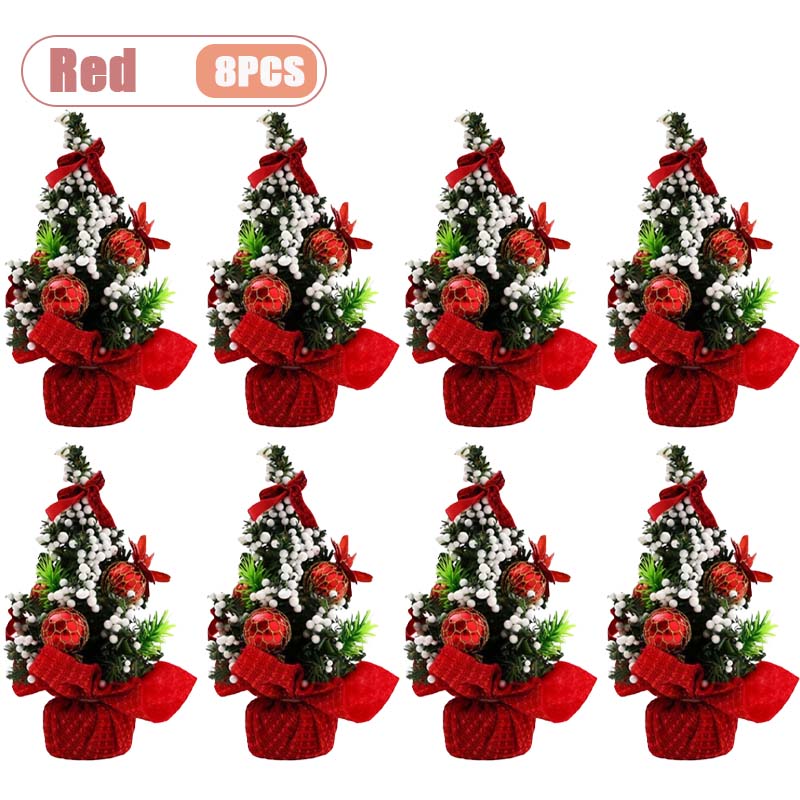 Mini Kerstboom Kleine Bureau Tafelblad Decoratie Schattig Feestelijk Vakantie Ornament voor Kinderen Kerstcadeau Winter Huisdecoratie