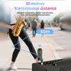 Snsowed Wireless Saxophone Microphone HD Sound Lossless Capture 360-Degree Adjustable Clip Rechargeable for Saxophone Flute Clarinet Performance