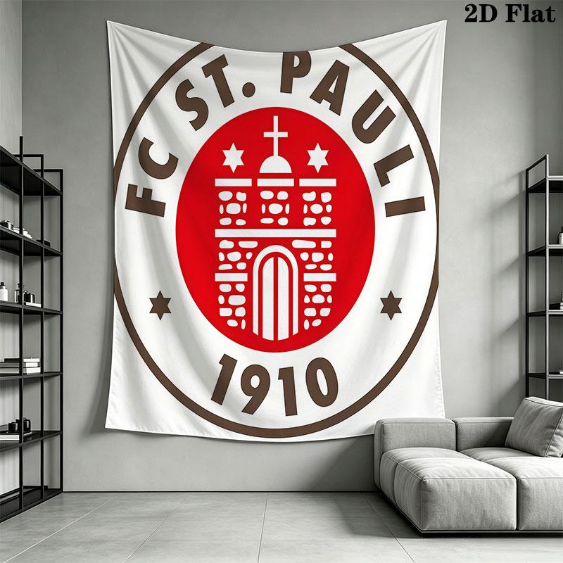 St. Pauli Club Wandbehang Bedruckte Stoffdecke Dekorative Wandteppiche für Schlafzimmer Wohnzimmer Heimdekoration